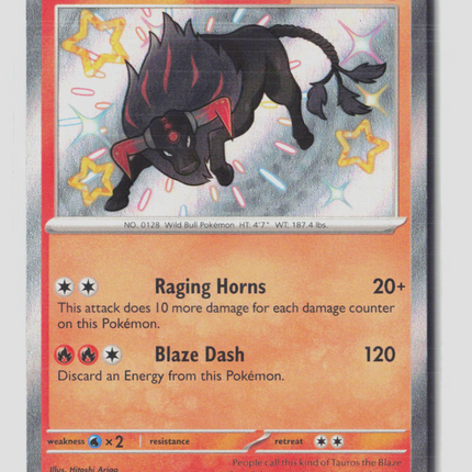 Pokemon 2024 Paldean Fates Paldean Tauros #111/91