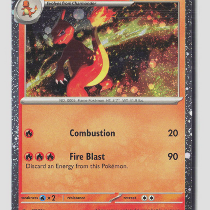 Pokemon 2023 Scarlet & Violet 151 Charmeleon #5/165 Cosmos Holo