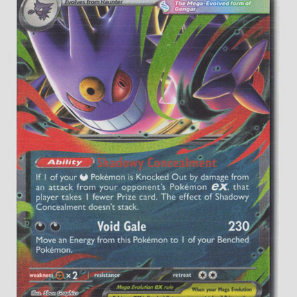 Pokemon 2025 Mega Evolution – Phantasmal Flames Mega Gengar EX #56/94