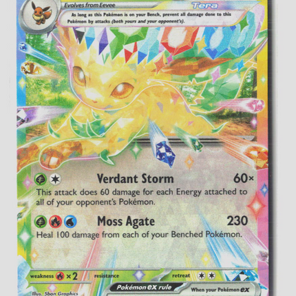 Pokemon 2025 Prismatic Evolutions Leafeon EX RR #6/131