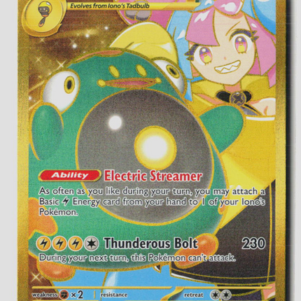 Pokemon 2025 Journey Together Iono's Bellibolt EX SAR #188/159