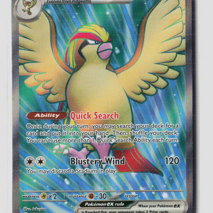 Pokemon 2023 Obsidian Flames Pidgeot EX SAR #217/197