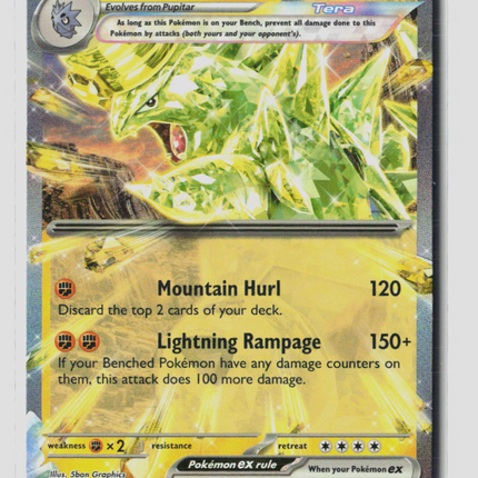 Pokemon 2023 Obsidian Flames Tyranitar EX RR #66/197