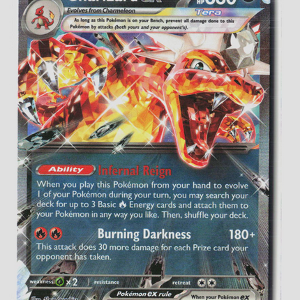 Pokemon 2023 Obsidian Flames Charizard EX RR #125/197