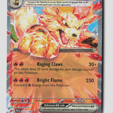 Pokemon 2023 Scarlet & Violet Arcanine EX RR #32/198