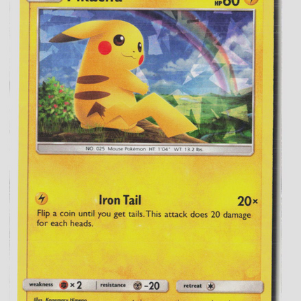 Pokemon 2017 Shining Legends Pikachu #28/73 Cracked Ice Foil