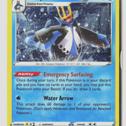 Pokemon 2022 Brilliant Stars Empoleon #37/172 Cosmos Foil