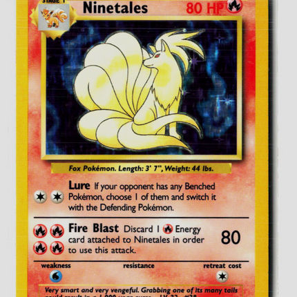 Pokemon 1999 Base Set Ninetales #12/102