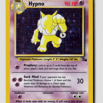 Pokemon 1999 Fossil Hypno #8/62