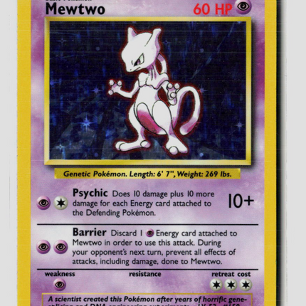 Pokemon 1999 Base Set Mewtwo #10/102
