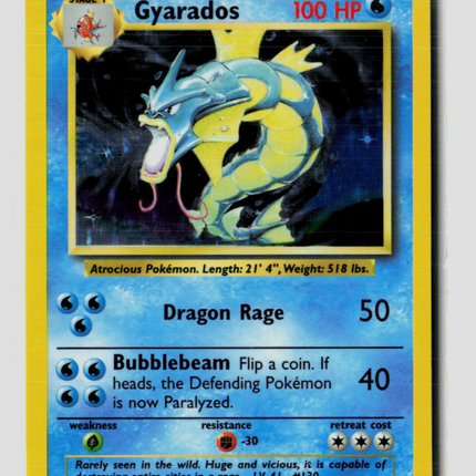 Pokemon 1999 Base Set Gyarados #6/102