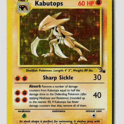 Pokemon 1999 Fossil Kabutops #9/62