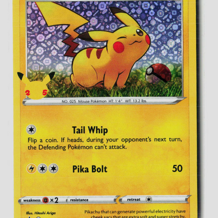 Pokemon 2020 Sword & Shield Pikachu #SWSH039
