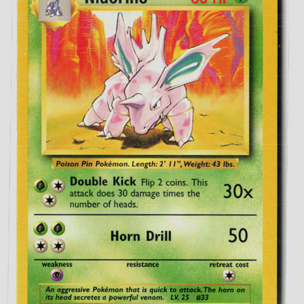 Pokemon 1999 Base Set Nidorino #37/102