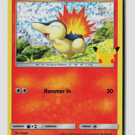 Pokemon 2021 Celebrations Cyndaquil #10/25 mcdonalds