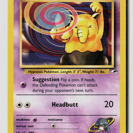 Pokemon 2000 Gym Challenge Sabrina's Drowzee #92/132