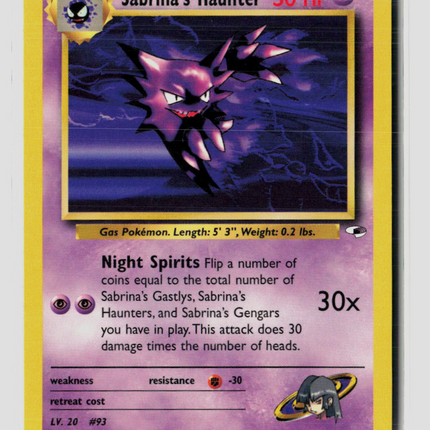 Pokemon 2000 Gym Challenge Sabrina's Haunter #58/132