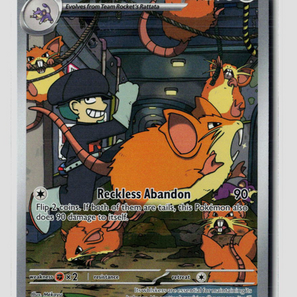 Pokemon 2025 Destined Rivals Team Rocket's Raticate #202/182