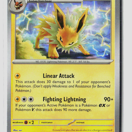 Pokemon 2025 Prismatic Evolutions Jolteon #29/131 Masterball