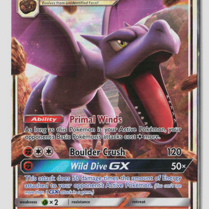 Pokemon 2019 Unified Minds Aerodactyl GX #106/236