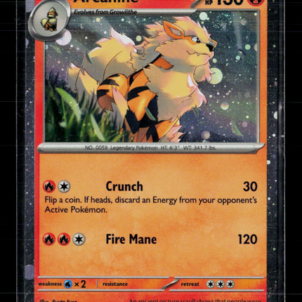 Pokemon Scarlet & Violet Arcanine #SVP EN 011 Cosmos Foil