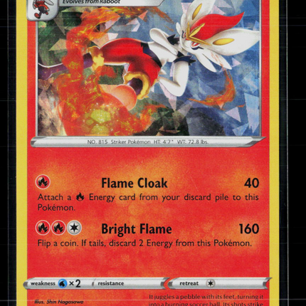 Pokemon 2020 Sword & Shield Cinderace #36/202 Cracked Ice