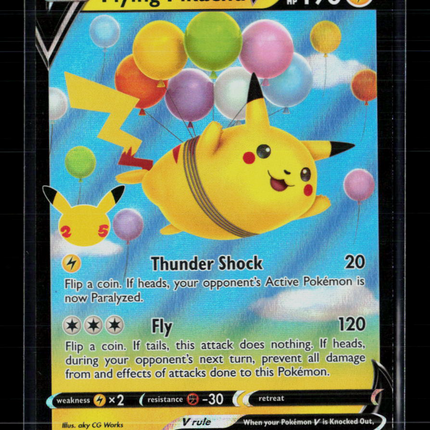 Pokemon 2021 Celebrations Flying Pikachu V #6/25