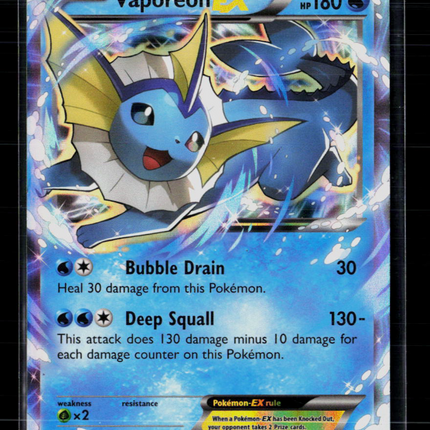 Pokemon 2016 Generations Vaporeon EX #24/83