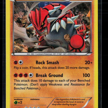 Pokemon 2015 Primal Clash Groudon #84/160 Cracked Ice