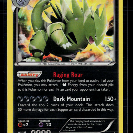 Pokemon 2016 Fates Collide Tyranitar #56/124 Holofoil