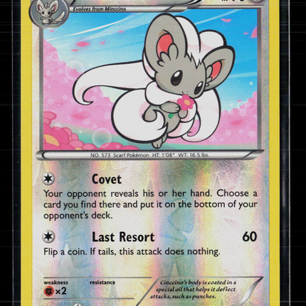 Pokemon 2016 Fates Collide Cinccino #88/124 Reverse Foil