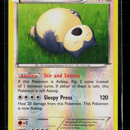 Pokemon 2016 Fates Collide Snorlax #58/83 Reverse Foil