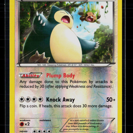 Pokemon 2015 BREAKthrough Snorlax #118/162 Reverse Holo