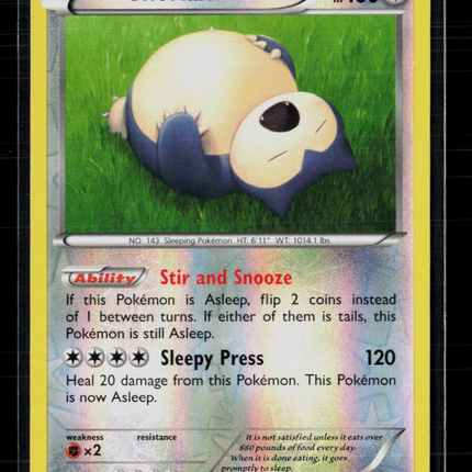 Pokemon 2016 Generations Snorlax #58/83 Reverse Holo