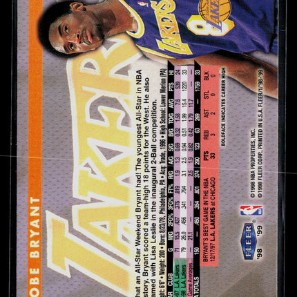 1998 Fleer Tradition Kobe Bryant #1