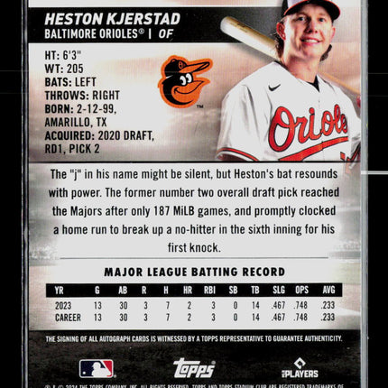 2024 Topps Stadium Club Heston Kjerstad #RDVA-HK RC 25/50 Auto