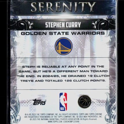 2025 Topps Chrome Serenity Stephen Curry #SY-3 Wave