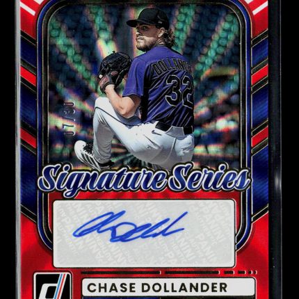2026 Donruss Signature Series Chase Dollander #SS-CD Red 07/30 Auto