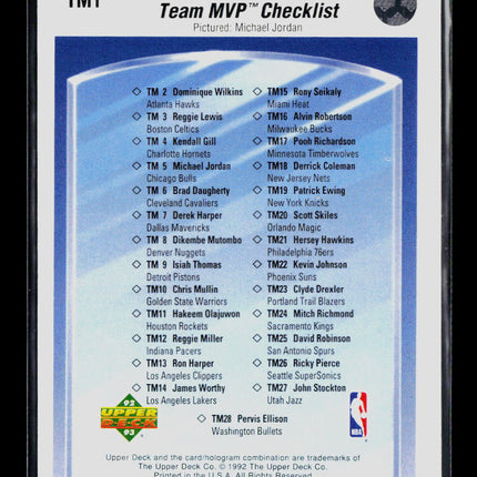 1992 Upper Deck Team MVP Michael Jordan #TM1