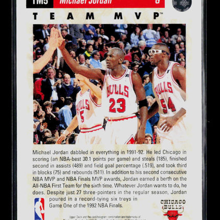 1992 Upper Deck Team MVP Michael Jordan #TM5