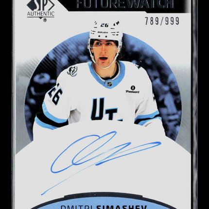 2025 Upper Deck SP Authentic Future Watch Dmitri Simashev #172 789/999 Auto