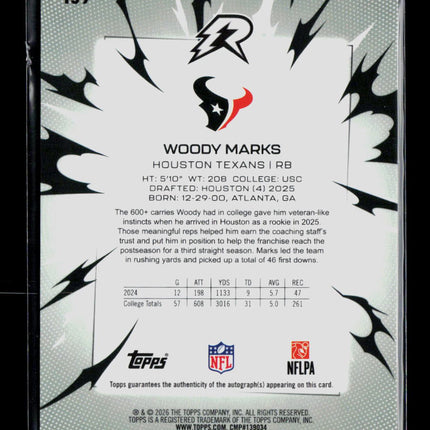 2026 Topps Composite Football Woody Marks #139 RC Auto