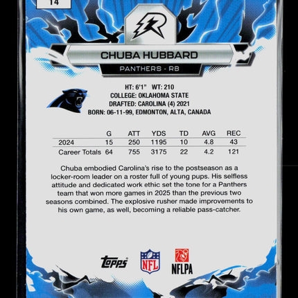 2026 Topps Rip Chuba Hubbard #14 Red 085/199