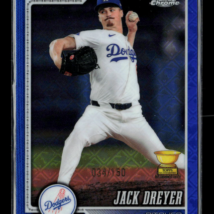 2026 Topps Chrome Jack Dreyer #52 Blue Logofractor 034/150 Rookie Cup