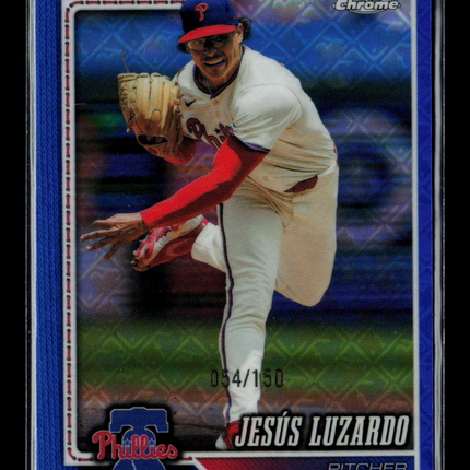 2026 Topps Chrome Jesús Luzardo #265 Blue Logofractor 054/150