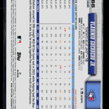 2026 Topps Chrome Vladimir Guerrero Jr Logofractor #66 Variation