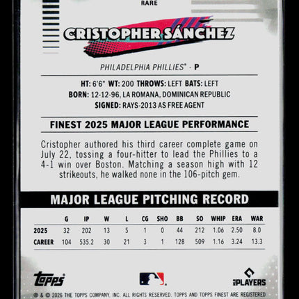 2026 Topps Finest Cristopher Sánchez #226