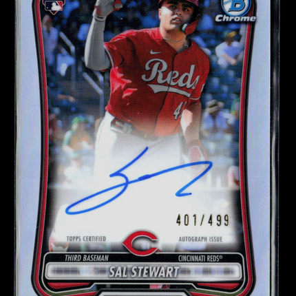 2026 Bowman Chrome Sal Stewart #CRA-SS Refractor RC 401/499 Auto