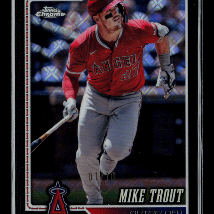2026 Topps Chrome Mike Trout #200 Black Border 01/10