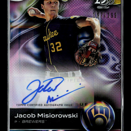 2023 Bowman Platinum Jacob Misiorowski #TOP-69 197/199 Auto